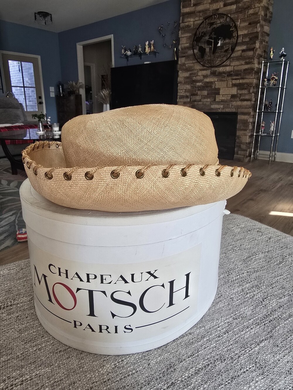 Authentic Hermes Chapeaux Motsch Paris Straw Hat